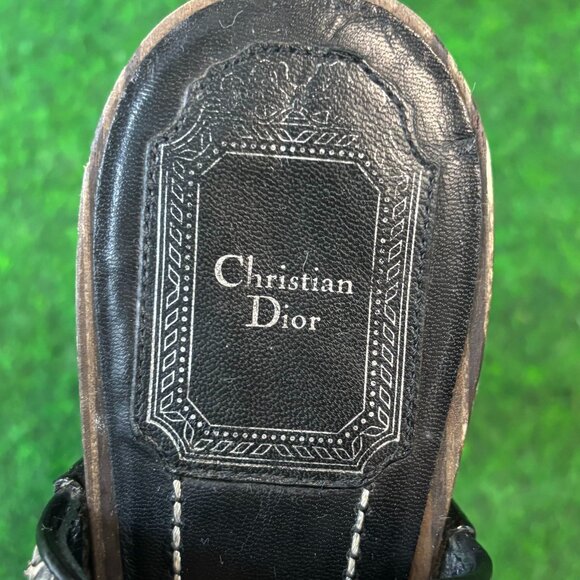 Christain Dior  Python Platform "Feline" Pumps Brown Beige Wooden Size 7.5 - Picture 5 of 7